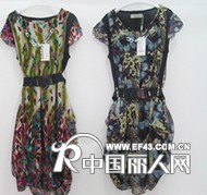 奇百特冰丝连衣裙配腰带 热销裙子