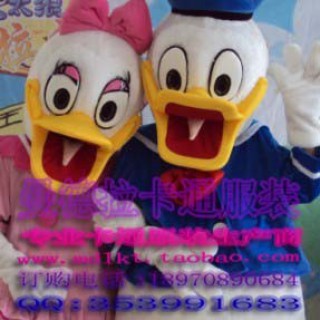 动漫卡通服装、唐老鸭行走卡通人偶服装