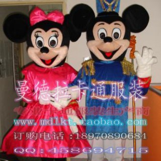 供应各种卡通服装、卡通人偶服装、行走卡通人偶服装、米奇米妮卡通人偶服装