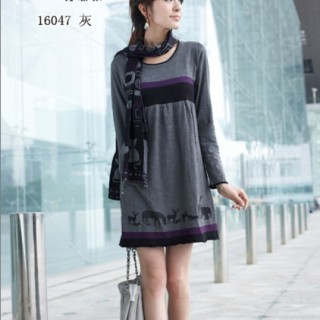 特加依 东莞折扣女装 时尚女装进货批发 修身舒适长款毛衣