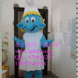 供应蓝精灵毛绒玩具服装，卡通人偶服装，卡通道具服装