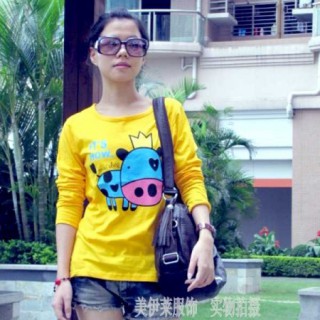 全棉女长袖T恤7.5元起批发