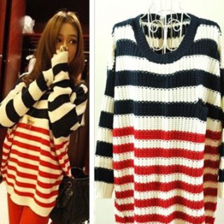 雪尔雅女装 韩版宽松粗线套头披风加厚长款毛衣