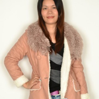 金兔网女棉袄短款卫衣棉中老年呢子大衣