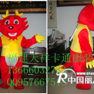 供应新疆卡通人偶服装龙，黑龙江卡通人偶，红龙