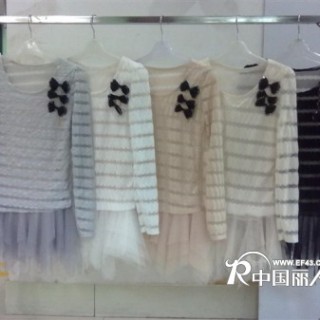 杭州四季青便宜连衣裙批发 特价雪纺女装批发 女蕾丝连衣裙批发百搭中长袖衬衣