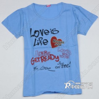 韩版时尚女装春夏季新款学院风热卖字母圆领短袖女式t恤