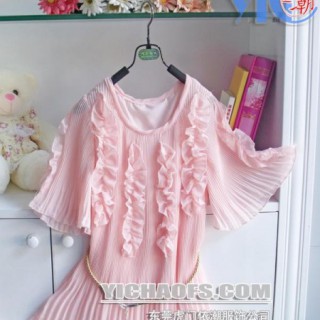 广州女装批发 原单配带珍珠高档蕾丝裙批发