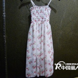 虎门服装批发供应2011新款春夏日碎花雪纺裙吊带抹胸雪纺裙