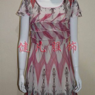 香港品牌OUZI 夏装纯连衣裙 雪纺裙库存 女装批发 走份