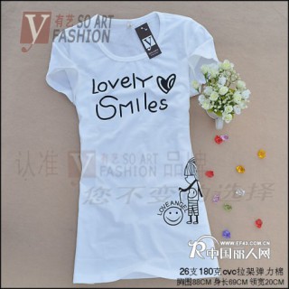 修身淑女简约字母短袖T恤 韩版服装潮流爆版小额混批