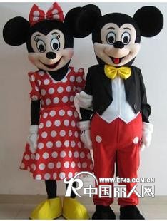 出售250元一个迪士尼米奇米妮行走人偶卡通服装，卡通服饰，道具人偶
