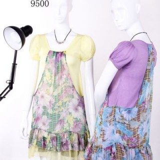 时尚折扣女装批发特加依-29220欧式针织衫高贵连衣裙