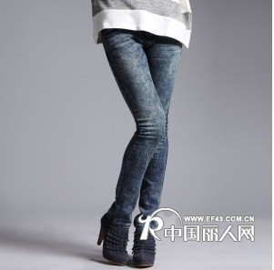 欧秀芭莎显瘦透气低腰牛仔裤