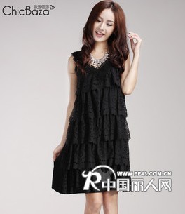 【夏季商城大促】欧秀芭莎 2011夏新品 雪纺 蛋糕连衣裙6G800