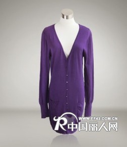 秋冬新款女装纯色领甜蜜开衫 修身配腰带针织衫