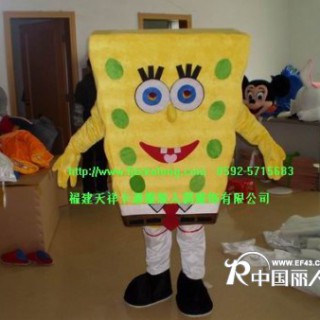 供应福建天祥卡通服装，内蒙古卡通人偶服装，海绵宝宝