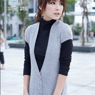 V领拉长襟开衫长款 后幅蝴蝶结开口设计巧妙 精品毛织 开服装店怎么进货