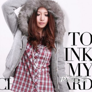 秋冬新款带帽毛领外套 时尚抓绒加厚短款卫衣