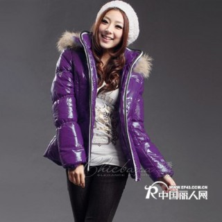 冬季保暖貉子毛条纳米涂层带帽棉衣