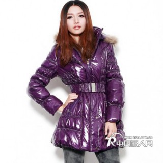 秋冬新款带帽纯色纳米亮面修身长款棉衣