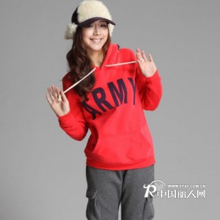 欧秀芭莎新款连帽纯棉休闲时尚宽松款卫衣