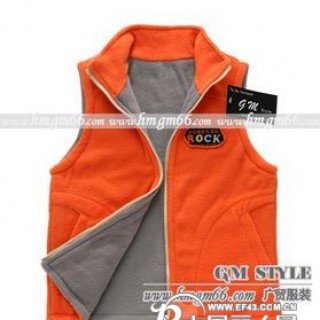 小孩加厚马甲批发儿童马甲批发童装拉链马甲批发童装马甲T恤批发