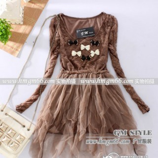 秋冬装长袖连衣裙批发绒棉长袖连衣裙批发虎门富民长袖连衣裙批发