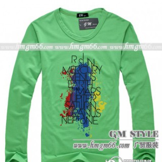 韩版男长袖批发修身男装长袖T恤批发新款男装T恤批发价格