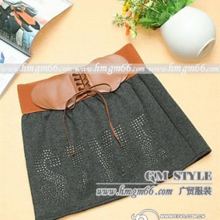 冬裙批发商呢子皮裙批发冬装短裙批发流行冬裙批发时尚短裙批发女