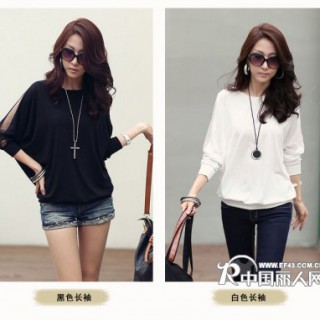 批发21.8元韩版打底休闲蝙蝠衫