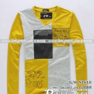 男装长袖小衫批发韩版男装小衫批发男士长袖T恤衫批发纯棉男装长