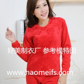 加厚保暖内衣批发 双面绒包装内衣套装批发