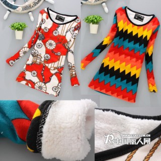 最便宜加绒加厚保暖打底衫批发 厂家直销加厚保暖打底衫