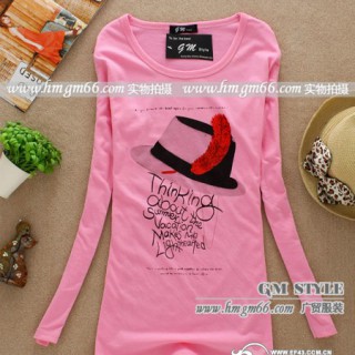 广东韩版长袖T恤衫批发广州T恤衫批发
