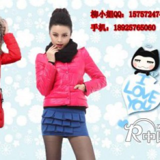 灰鸭绒羽绒服批发貉子毛领羽绒服批发圆领羽绒服批发