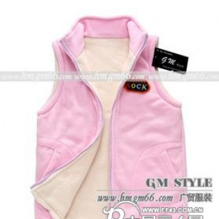 儿童冬装加厚外套批发带绒童外套批发中小童外套马甲批发中小童加