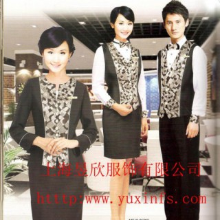 上海订做酒店服装 中餐厅服务员服装定做上海酒店服务员服装订做