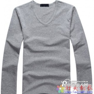 最便宜男装打底衫批发纯色男装V领打底衫批发纯棉打底衫批发