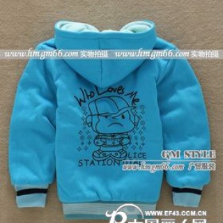 童装加厚棉衣批发儿童冬装棉衣批发儿童连帽加绒卫衣批发童装连帽