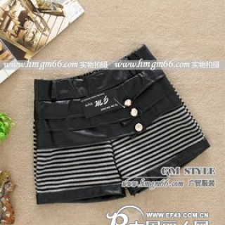 呢子皮裙批发冬装短裙批发流行冬裙批发时尚短裙批发女式呢子短裙