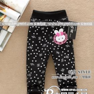 加厚童装外套批发双层儿童外套批发韩版双层绒棉裤批发女童牛仔棉