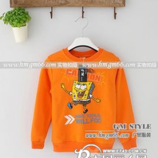 童装印花长袖批发儿童长袖印花T恤批发小孩服装批发小孩上衣批发