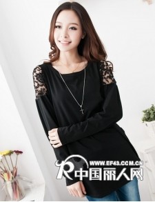 2012年女装蕾丝女装长袖t恤批发
