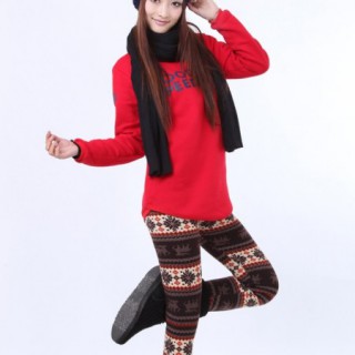 加厚打底裤批发秋冬装保暖加厚女式打底裤批发雪花加厚打底裤