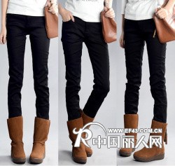 淘宝网最热卖女式加绒加厚铅笔裤批发摇粒绒棉裤批发