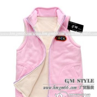 童装保暖马甲批发摇粒绒童装加厚马甲批发双层儿童马甲批发