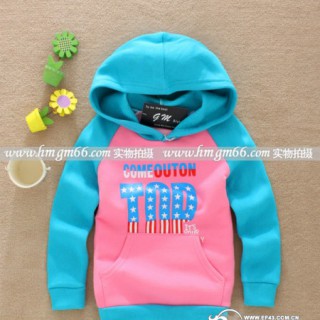 小孩保暖绒卫衣外套批发童装加厚绒拉链连帽卫衣批发