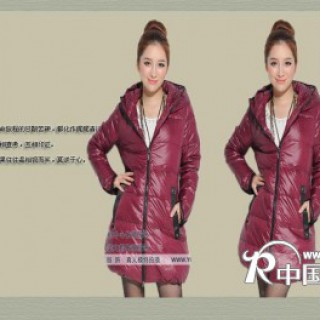 低调奢华灰鸭绒羽绒服批发名媛贵族装扮羽绒服批发