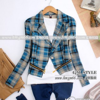 新款小外套批发格仔小外套批发时尚小外套批发潮流小外套批发